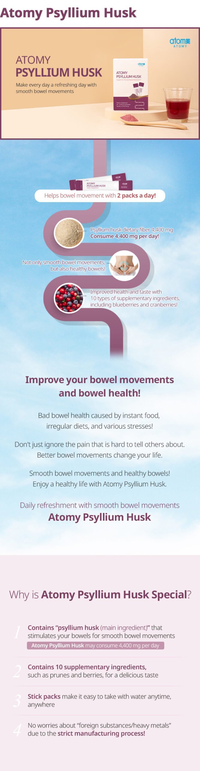 Unleash the Power of Psyllium Husk with Atomy United States